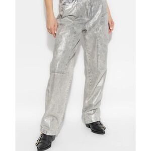 All Saints Silver Metallic Pants